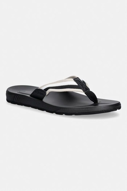 Tommy Hilfiger japonki męskie MOLDED HILFIGER RWB BEACH SANDAL czarny FM0FM05803