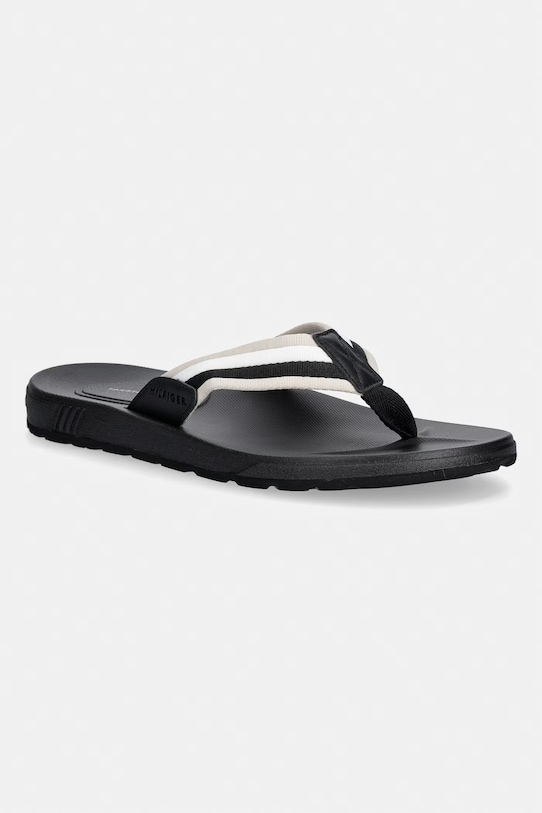 Tommy Hilfiger japonki męskie MOLDED HILFIGER RWB BEACH SANDAL czarny FM0FM05803