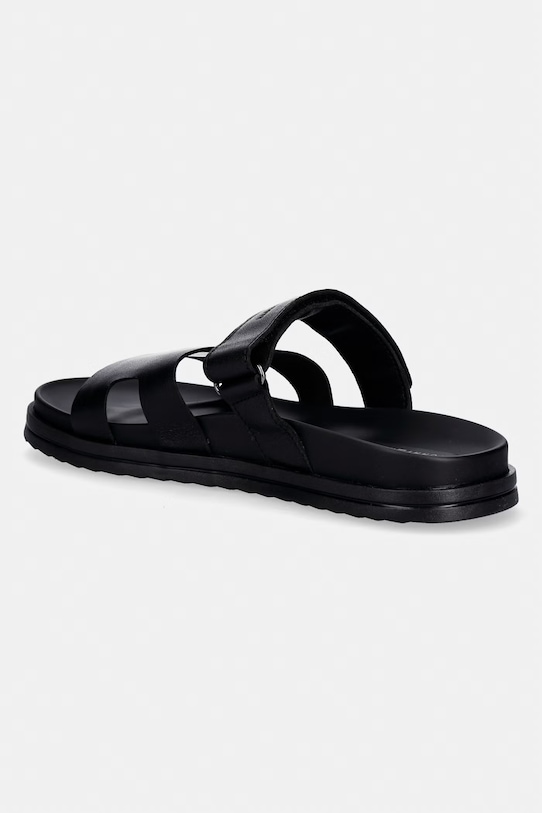 Obuwie Tommy Hilfiger klapki męskie skórzane ADJUSTABLE PREMIUM LTH SANDAL FM0FM05773 czarny