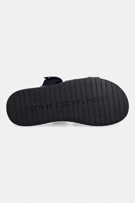 Tommy Hilfiger papuci bărbați din piele întoarsă ADJUSTABLE PREMIUM SUEDE SANDAL FM0FM05774 bleumarin