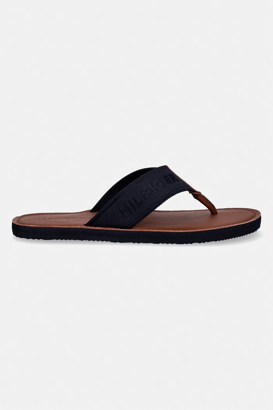 Tommy Hilfiger japonki męskie HILFIGER LEATHER BEACH SANDAL FM0FM05808 granatowy SS26