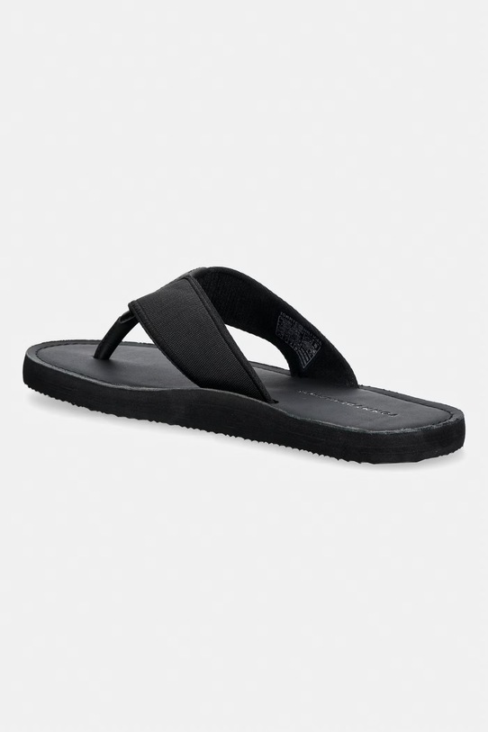 Obuwie Tommy Hilfiger japonki męskie HILFIGER LEATHER BEACH SANDAL FM0FM05808 czarny