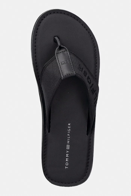 Tommy Hilfiger japonki męskie HILFIGER LEATHER BEACH SANDAL czarny FM0FM05808