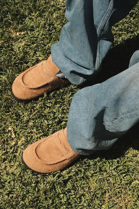 Naked Wolfe klapki zamszowe Cord Cord.Desert beżowy