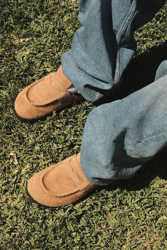 Naked Wolfe klapki zamszowe Cord Cord.Desert beżowy