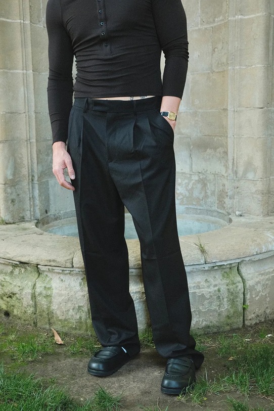 Naked Wolfe klapki skórzane Cord Cord.Black.Pebble czarny