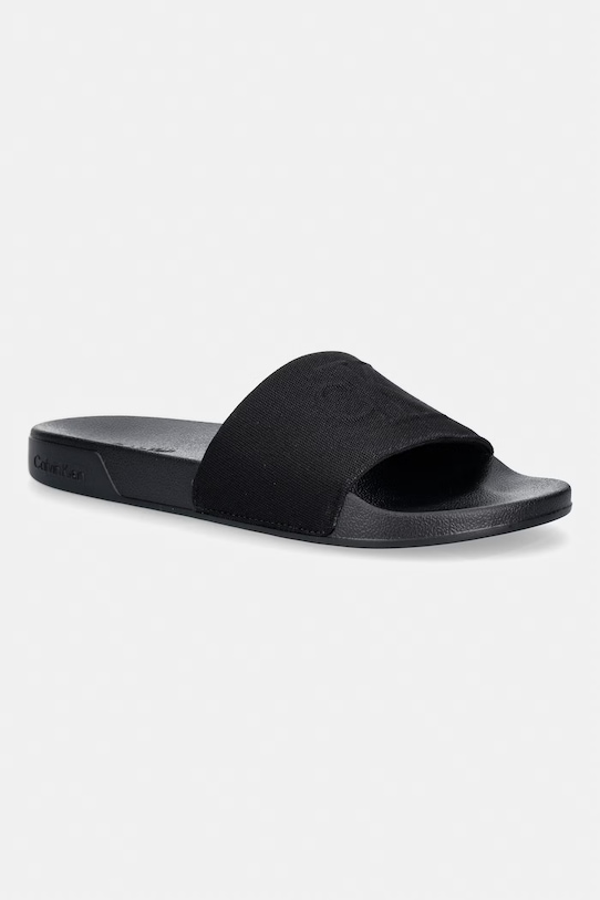 Calvin Klein чехли мъжки ESS SLIDE HF MONOGRAM CV черен HM0HM02109