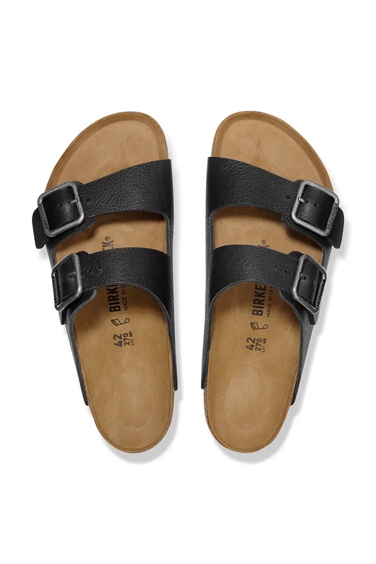 Birkenstock klapki skórzane Arizona czarny 1030675