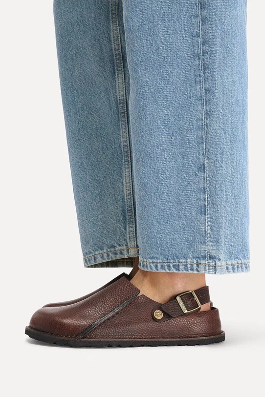 Birkenstock klapki nubukowe Lutry 1031314