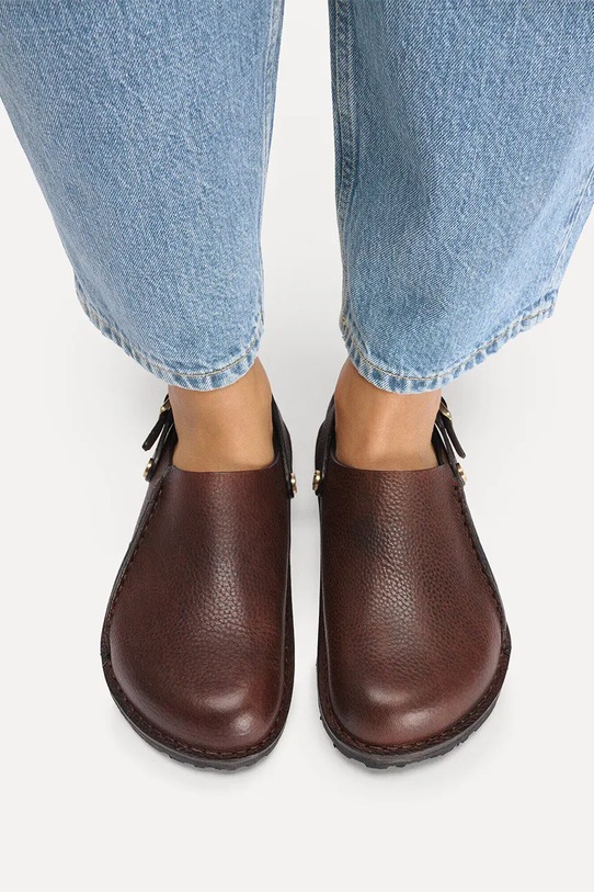 Birkenstock klapki nubukowe Lutry 1031314