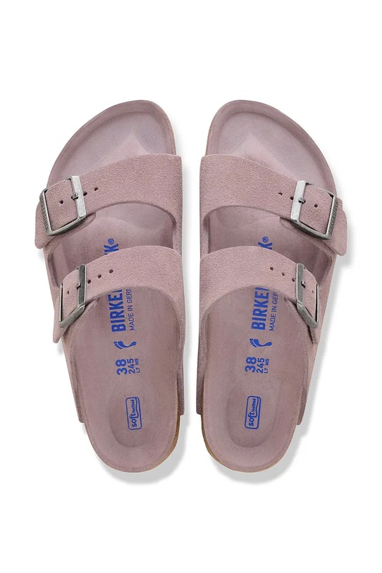 Birkenstock klapki zamszowe Arizona fioletowy 1031660