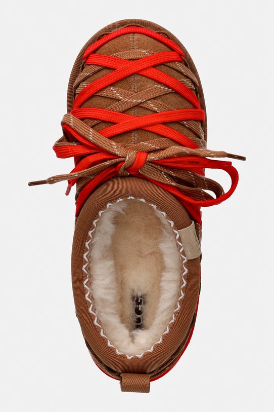 UGG kapcie zamszowe M Tasman Lace brązowy 1175054.CHE