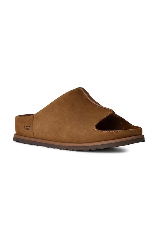 UGG klapki nubukowe M Otzo Slide 1177351.DKC brązowy SS26