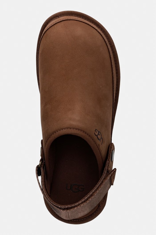 UGG klapki nubukowe M Goldencoast Clog II Nubuck brązowy 1178670.DKC