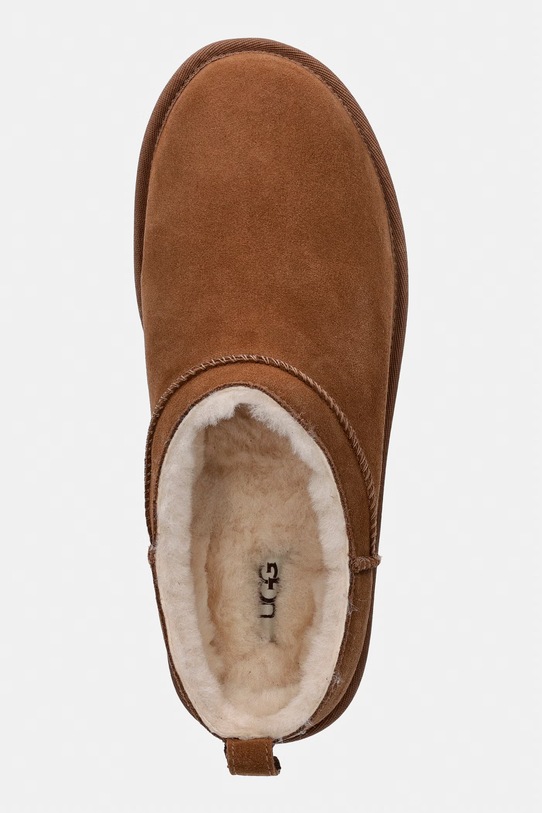 UGG kapcie zamszowe M Classic Micro brązowy 1180190.CHE