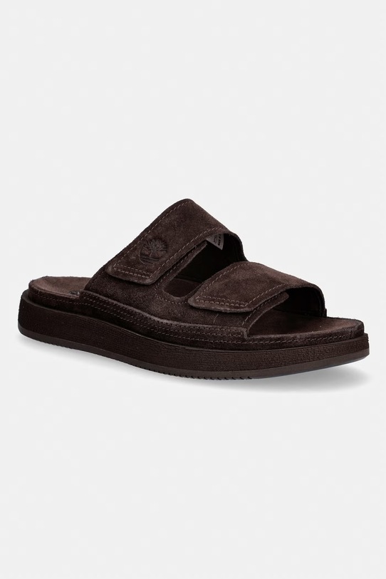 Timberland klapki męskie zamszowe Casco Cove Slide brązowy TB0A2755EIV1