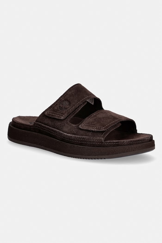 Timberland klapki męskie zamszowe Casco Cove Slide brązowy TB0A2755EIV1