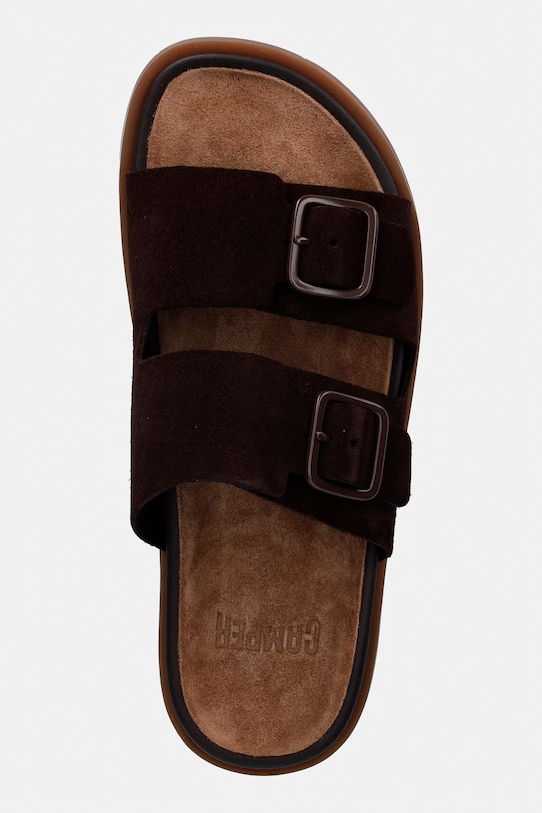 Camper klapki męskie zamszowe Lluc Sandal brązowy K101091.005