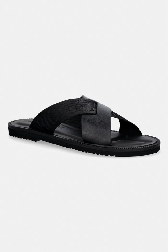 Emporio Armani ciabatte slide da uomo nero X4P124.XN787.K001