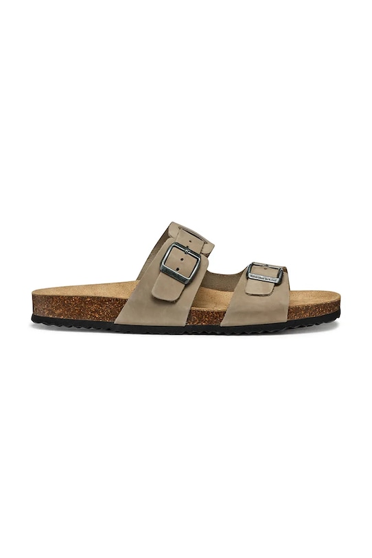 Geox klapki zamszowe U SANDAL GHITA brązowy U159VB00032C1018