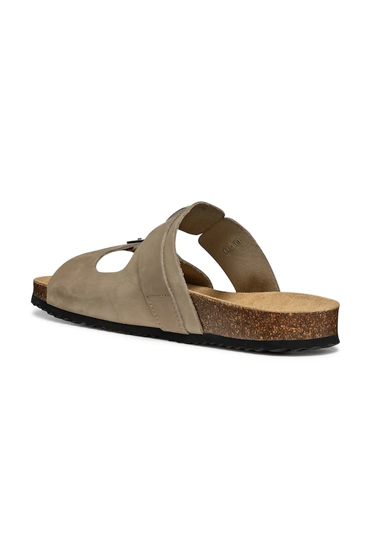 Geox klapki zamszowe U SANDAL GHITA brązowy U159VB00032C1018