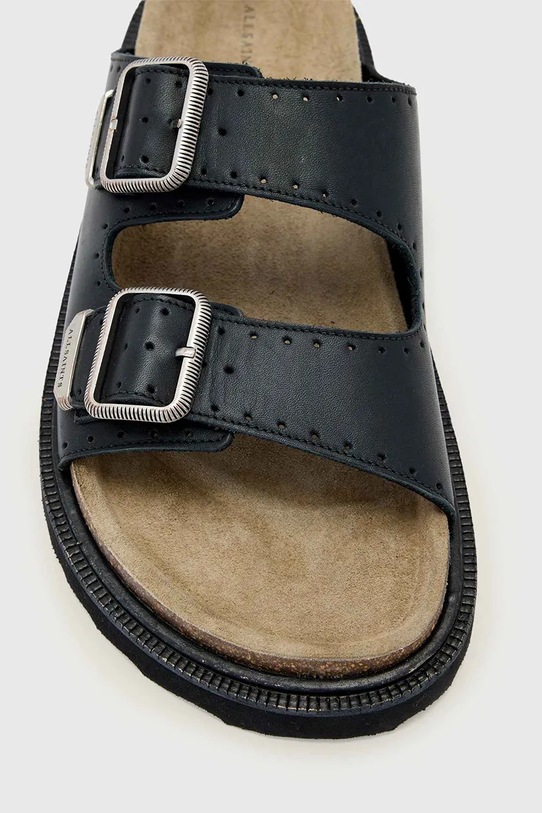 Παντόφλες σουέτ AllSaints Randal Sandal M003FE μαύρο