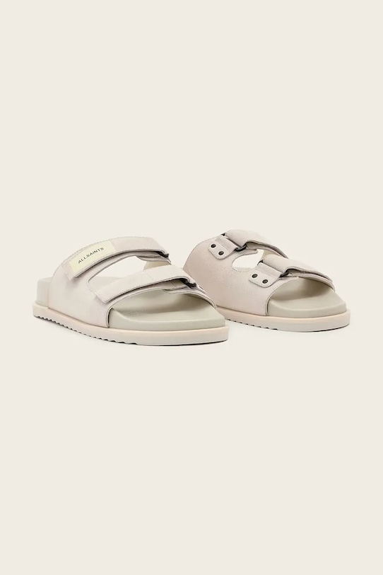 AllSaints pánske semišové šľapky Vex Sandal M002FE béžová SS26