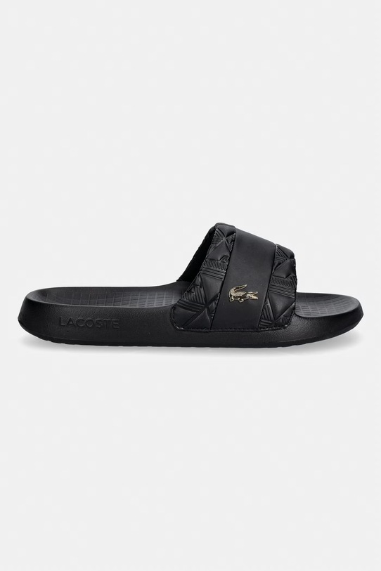 Lacoste klapki męskie Serve Slides Hybrid Monogram Pack 51CMA0027 czarny SS26