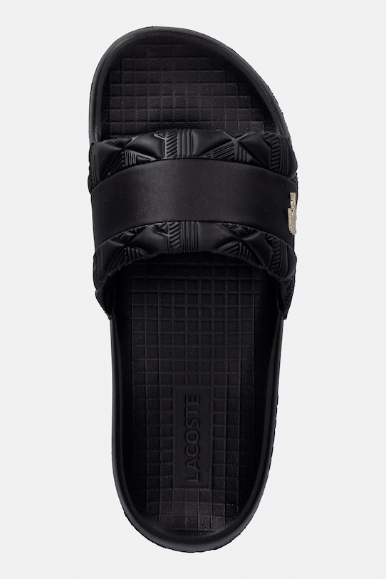 Lacoste klapki męskie Serve Slides Hybrid Monogram Pack czarny 51CMA0027