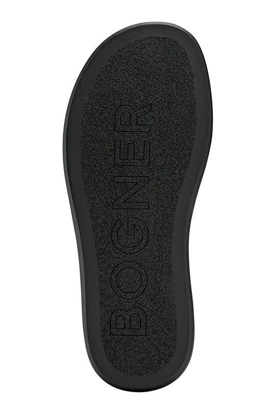 Obuwie BOGNER klapki na płaskim obcasie męskie skórzane PORTOFINO 12625131 czarny