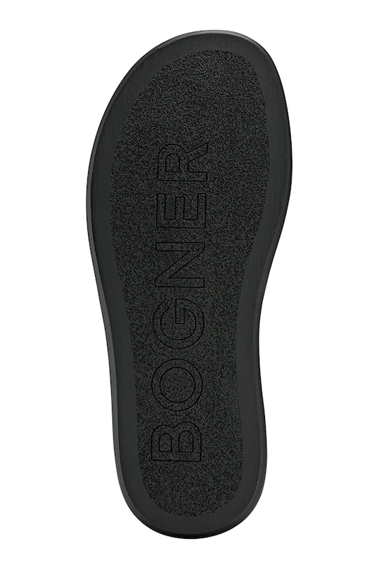 Obuwie BOGNER klapki na płaskim obcasie męskie skórzane PORTOFINO 12625131 czarny