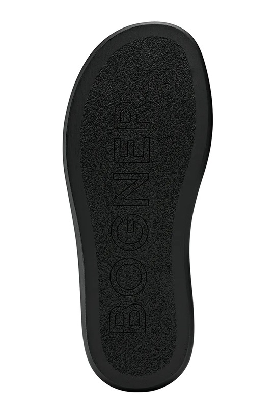 Obuwie BOGNER klapki na płaskim obcasie męskie skórzane PORTOFINO 12625151 czarny