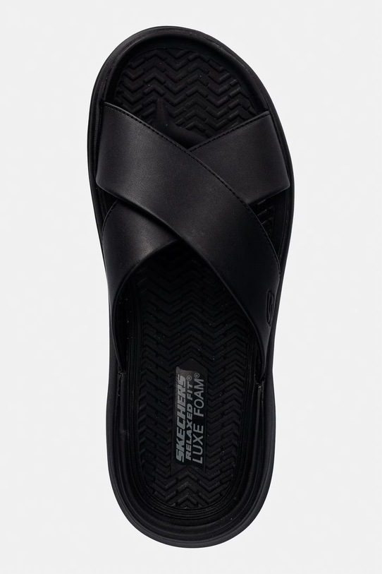 Skechers klapki męskie skórzane SARGO czarny 205627