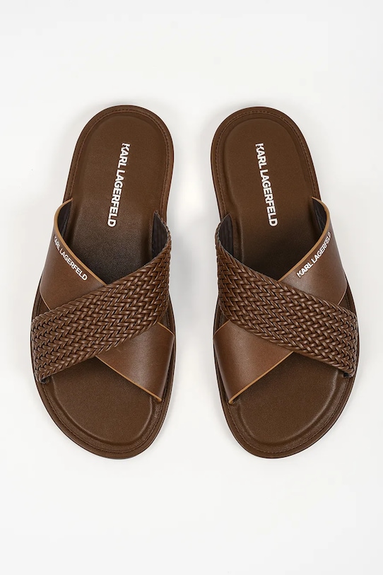 Παντόφλες Karl Lagerfeld Kastor Iv καφέ KL70214C.044