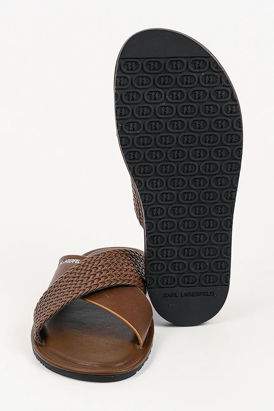 Παντόφλες Karl Lagerfeld Kastor Iv KL70214C.044 καφέ