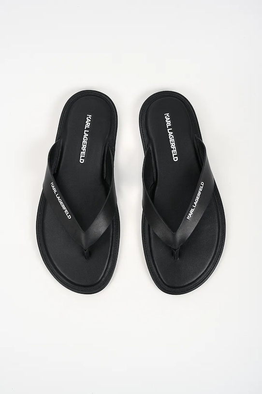 Kožené žabky Karl Lagerfeld Kastor Iv čierna KL70206C.000