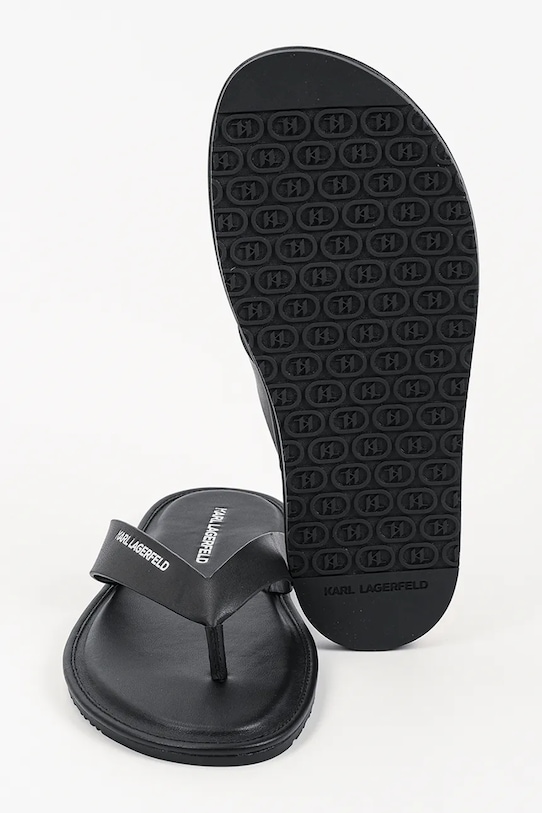 Kožené žabky Karl Lagerfeld Kastor Iv KL70206C.000 čierna