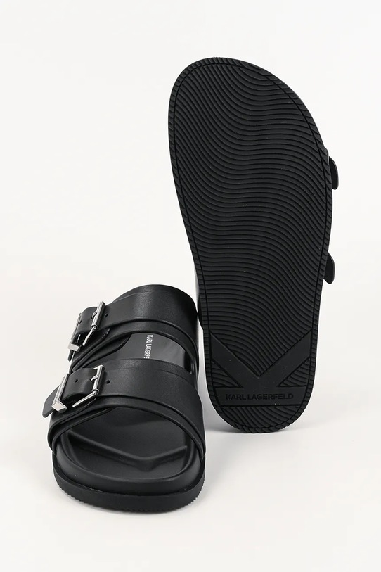 Karl Lagerfeld klapki męskie skórzane Kaden KL72106.000 czarny