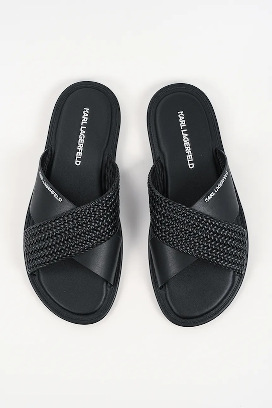 Karl Lagerfeld infradito in pelle Kastor Iv nero KL70214C.000