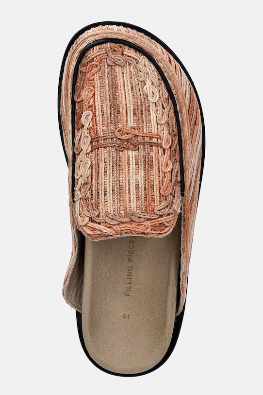Filling Pieces klapki męskie skórzane Clog Panier beżowy 112613332319.220