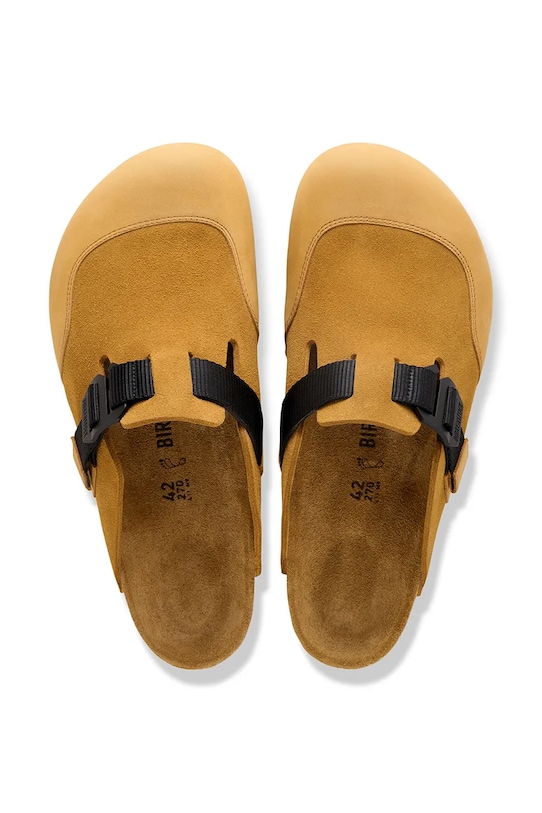 Obuwie Birkenstock Boston Nova 2.0 LEVE klapki z zakrytymi palcami męskie zamszowe 1031367 brązowy