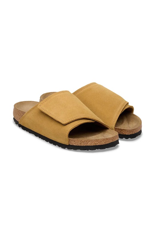 Obuwie Birkenstock Solana klapki z odkrytą piętą damskie skórzane 1031629 brązowy
