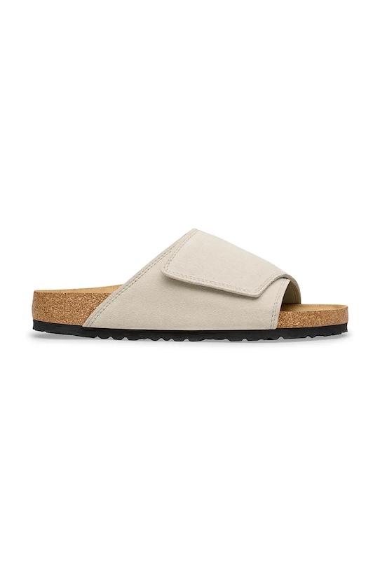 Birkenstock klapki zamszowe Solana beżowy 1031601