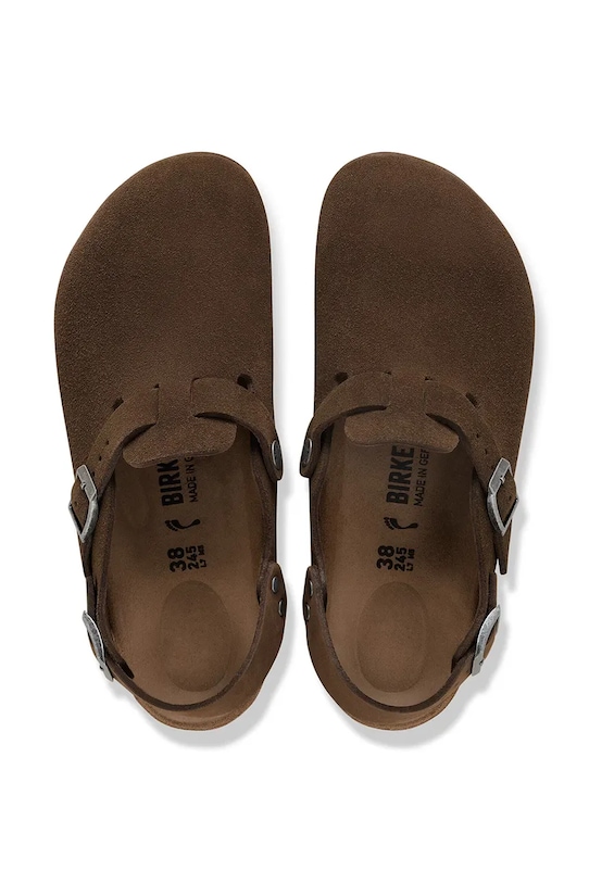 Birkenstock klapki zamszowe Tokio brązowy 1032024