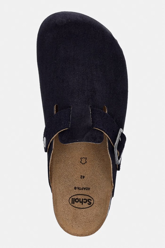 Scholl klapki z zakrytymi palcami męskie nubukowe OLIVIER granatowy F325741040