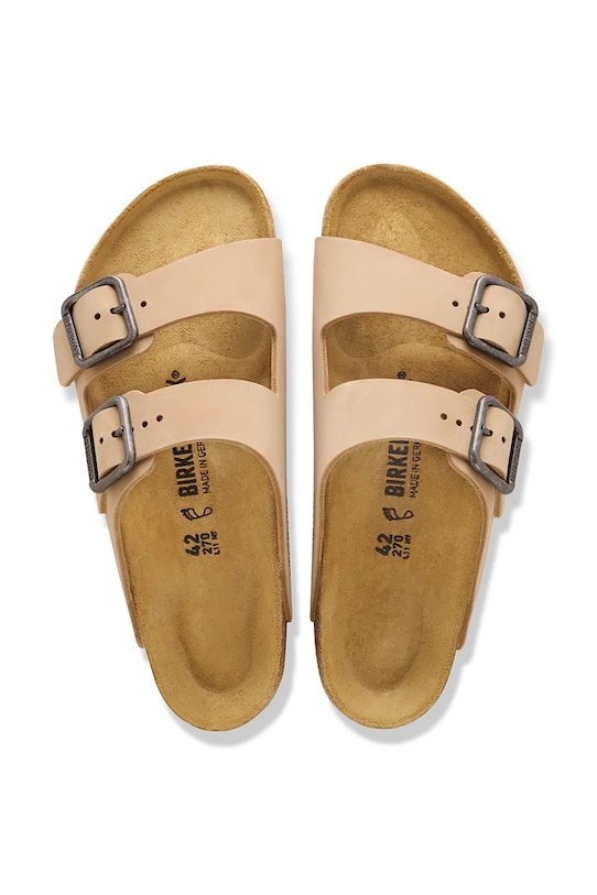 Obuv Nubukové šľapky Birkenstock Arizona 1031627 béžová