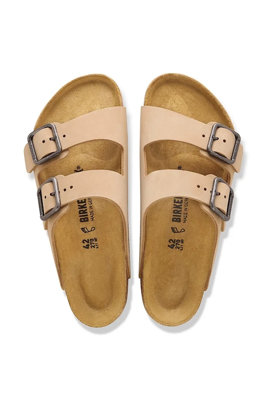 Birkenstock ciabatte slide in nubuck Arizona 1031627 beige