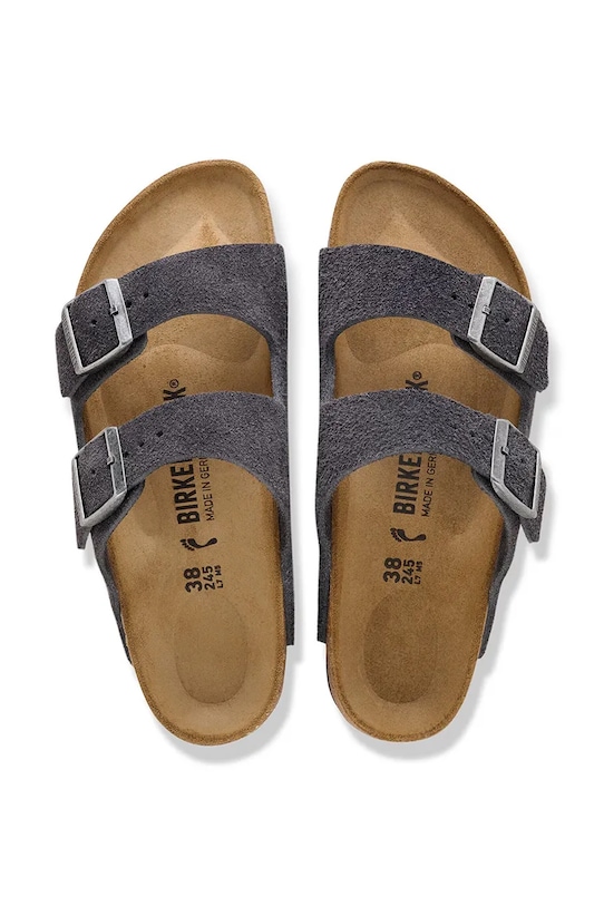 Birkenstock papuci din piele Arizona gri 1031632