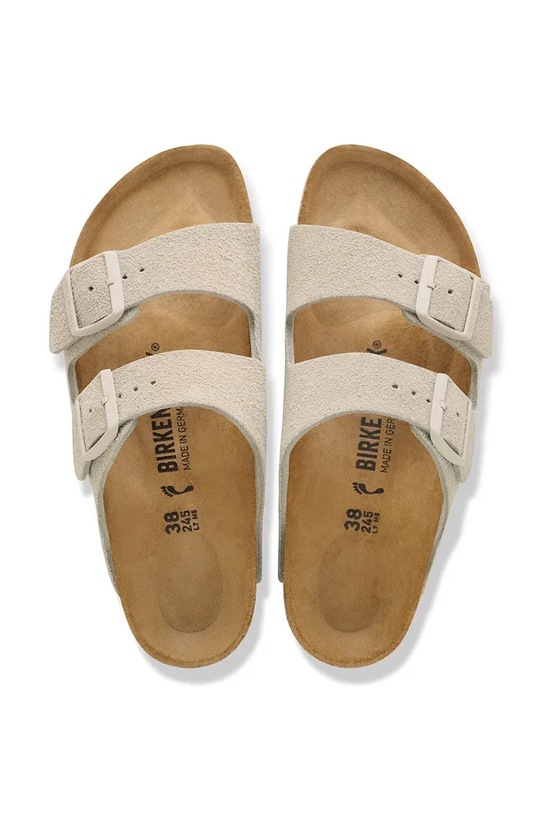 Birkenstock klapki skórzane Arizona beżowy 1031638
