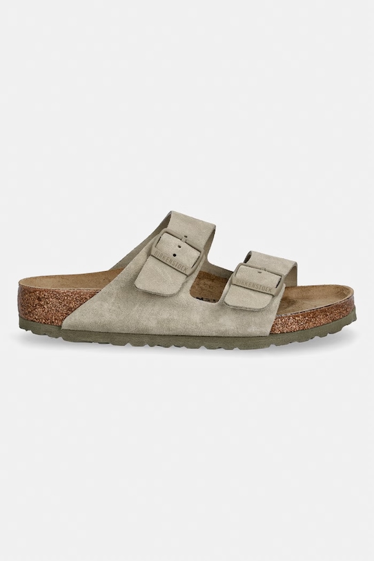 Birkenstock klapki zamszowe Arizona 1031998 zielony SS26